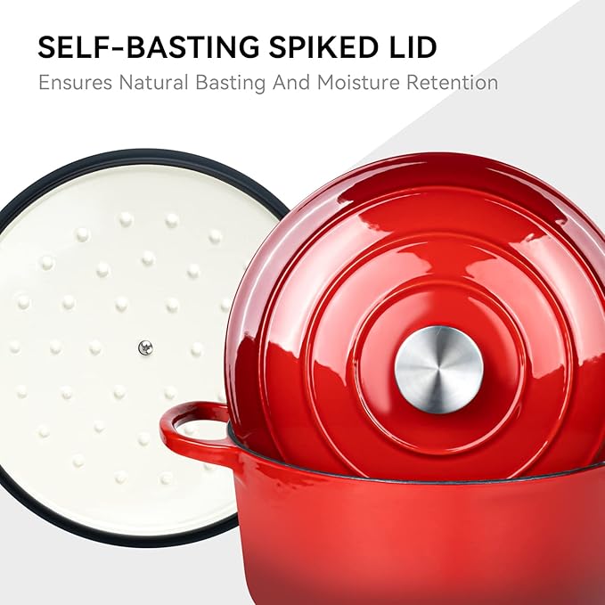 Miereirl 6 Quart Enameled Dutch Oven Pot - Image 3