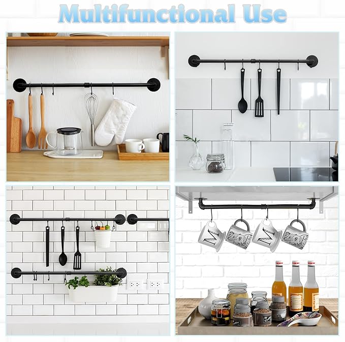 32 inch Pot Rack Wall Mounted Pan Hangers - Image 7