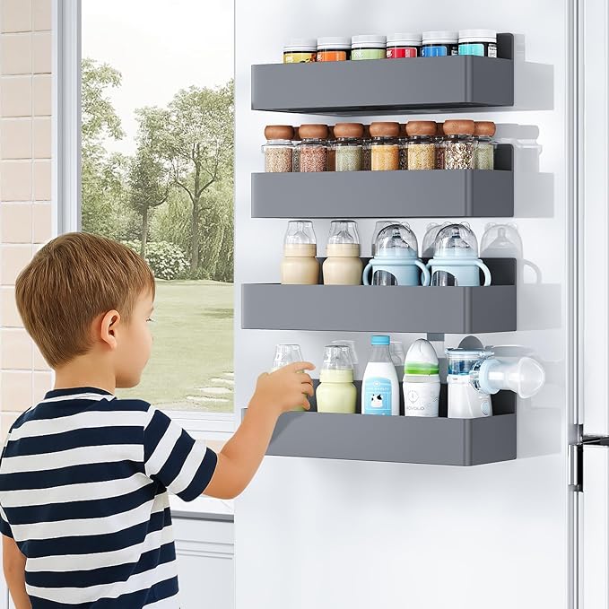 Mystozer Magnetic Spice Rack for Refrigerator, Kitchen Organizer and Storage - Image 7