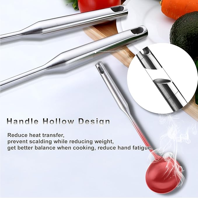 Stainless Steel Kitchen Utensils 12 Pcs, Small Cooking Utensils Set, Serving - Image 9