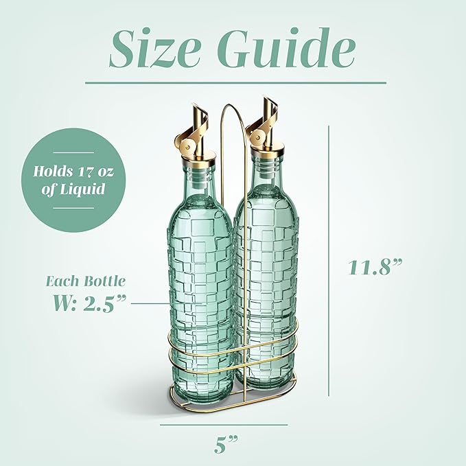 COOK WITH COLOR Glass Olive Oil Bottle Dispenser - Image 5
