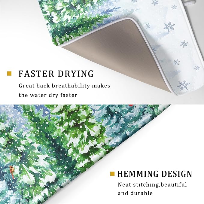 Winter Forest Dish Drying Mats - Image 3