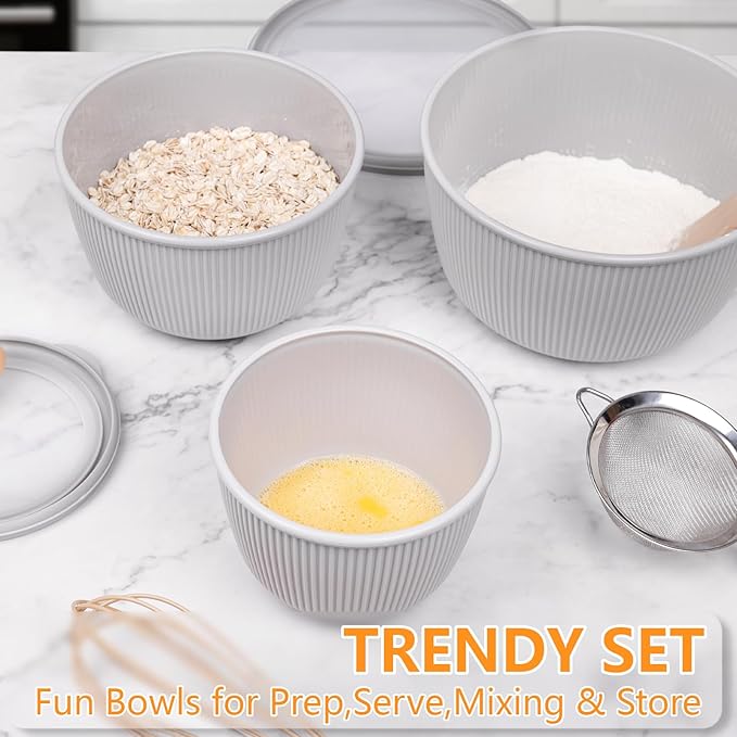 BoxedHome Nesting Plastic Mixing Bowls, BPA-Free Plastic, Microwave and - Image 6