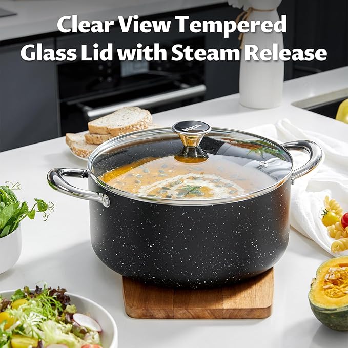 BEZIA Large 12 Quart Nonstick Stock Pot - Image 4
