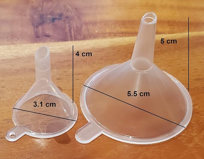 Funnels Variety Set of 5 Mini, Small to Larg Plastic Funnel - Image 4