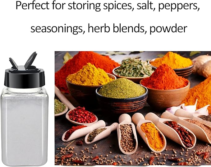 12 Pack 4oz Clear Plastic Spice Jars - Image 4