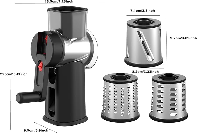 Rotary Cheese Grater Hand Crank - Image 4
