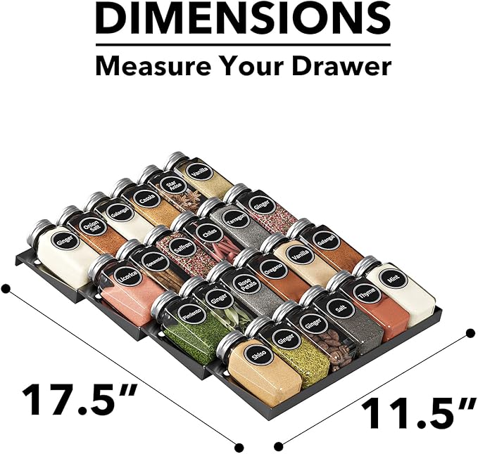 SpaceAid Spice Drawer Organizer - Image 4