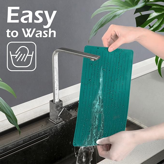 GeeRic Dish Drying Mats, Heat-resistant Silicone Mat - Image 4