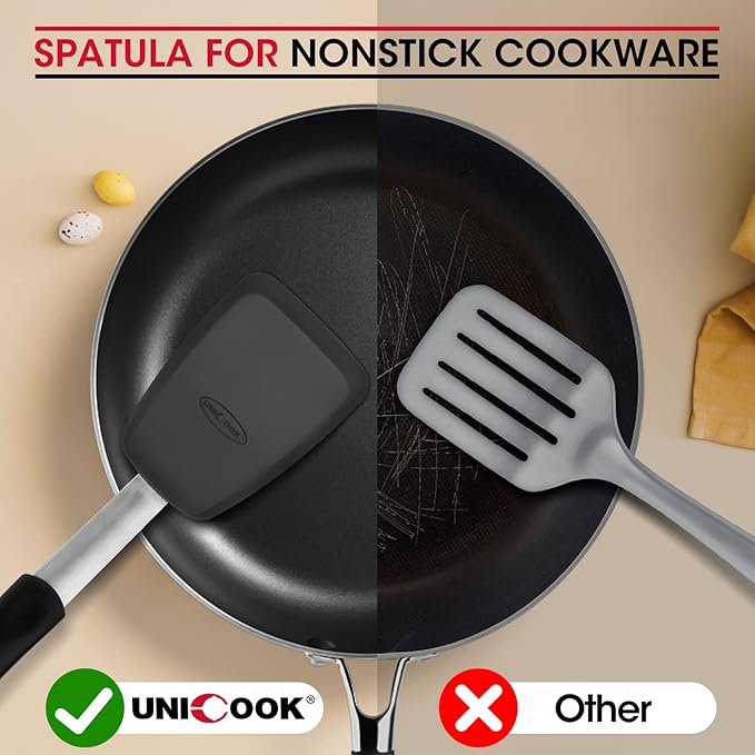 Unicook Flexible Silicone Spatula, 600F Heat Resistant, Crepes and More - Image 5