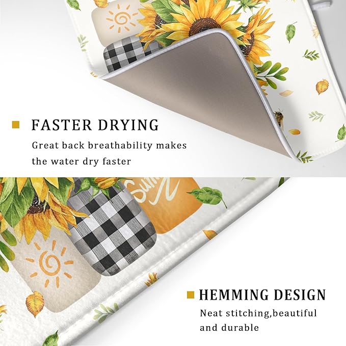 Giwawa Sunflower Vases Dish Drying Mat - Image 3