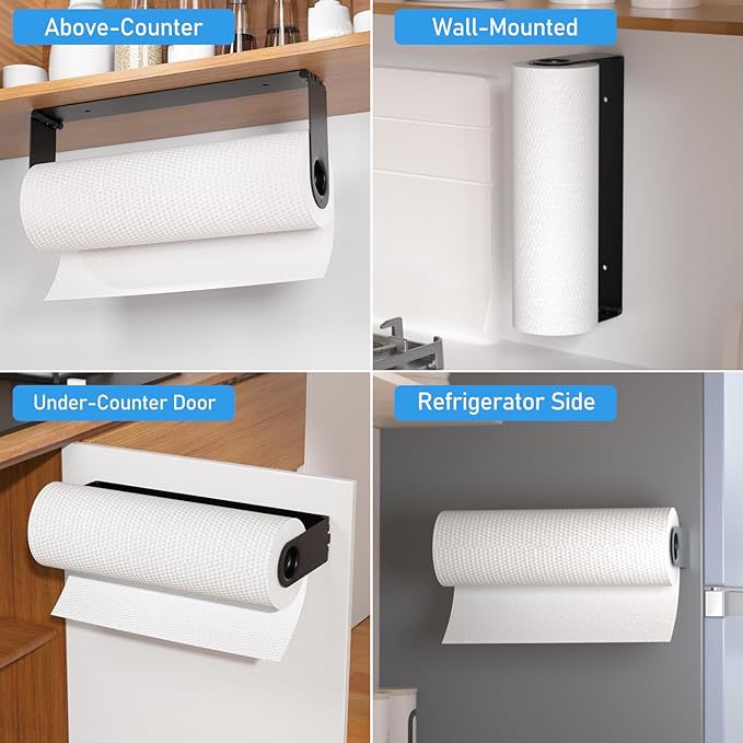 Paper Towel Holder Under Cabinet, Wall Mount Paper Towels Holder - Image 3
