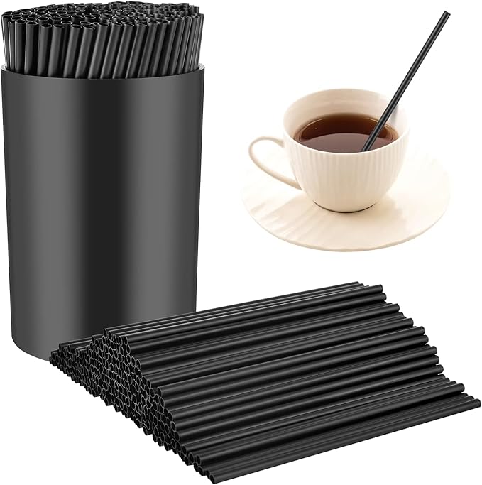 200 Pcs Black Coffee Stirrer and Holder Set Coffee Stir Sticks Coffee Stirrers by SMAODSGN