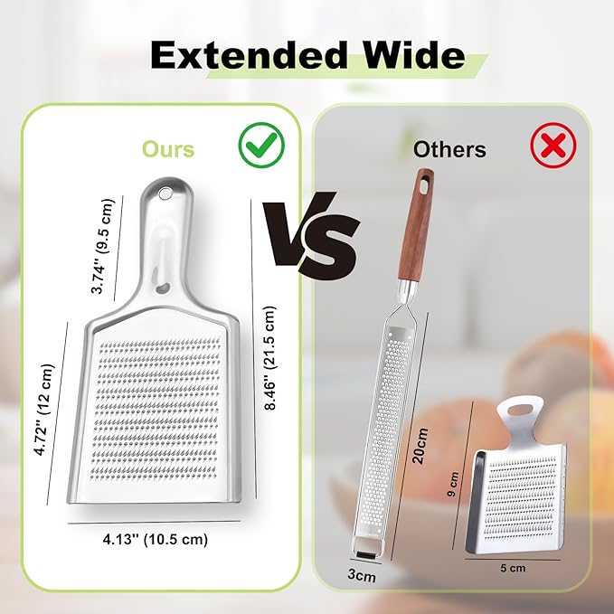 Ginger Grater Tool, Stainless Steel Grater Rustproof 8.46"x4.16" Large Size - Image 2