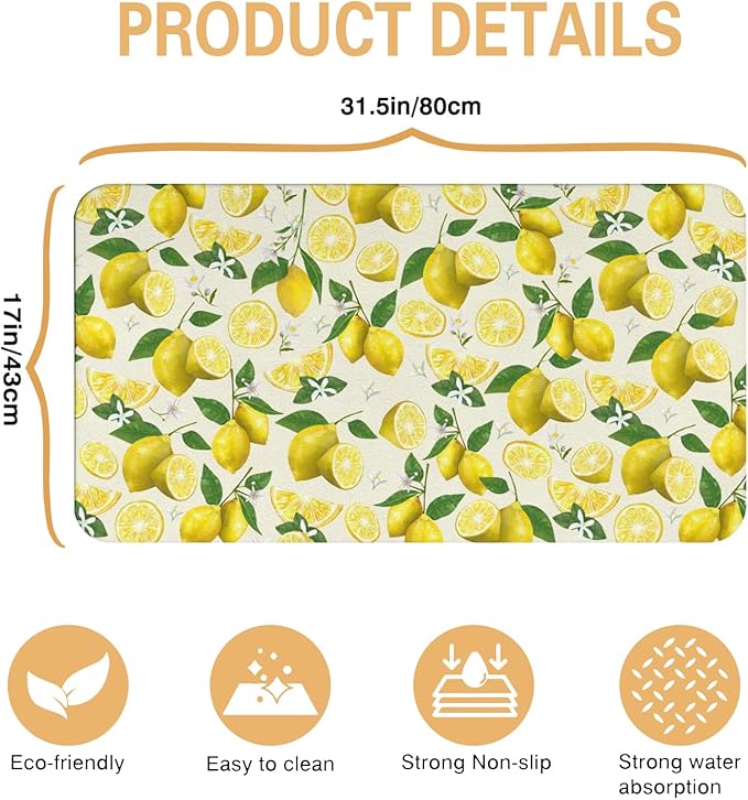 Kitchen Countertop Dish Drying Mat, Super Absorbent Coffee Bar Mat - Image 5