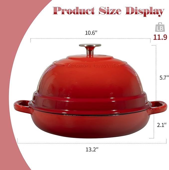 EDGING CASTING Enameled Cast Iron Dutch Oven Pot - Image 3