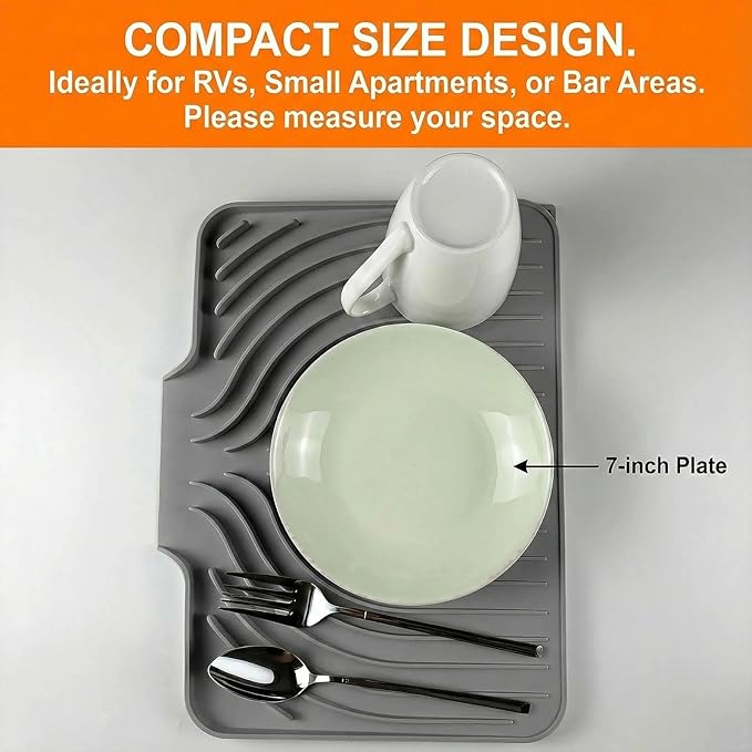 Dish Drying Mat for Kitchen Counter, - Image 3
