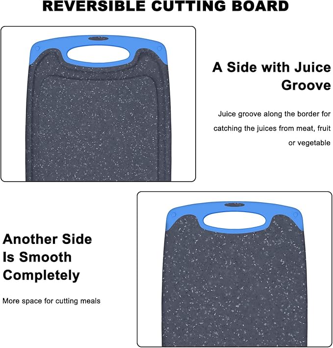 Viretang Non Slip Cutting Board, 3 Pieces Dishwasher Safe Cutting Boards - Image 7