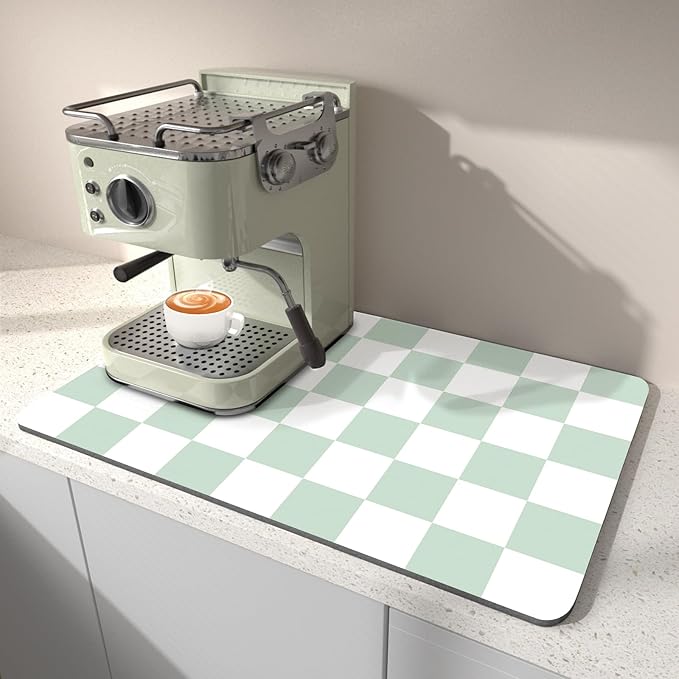 Dish Drying Mat for Kitchen Counter, Absorbent Stain-Resistant Countertop by BLESWIN