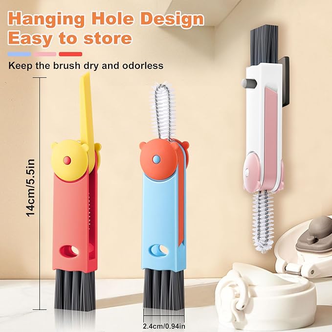 3 in 1 Cup Lid Cleaning Brush, Portable Gap Cleaner Brush - Image 5