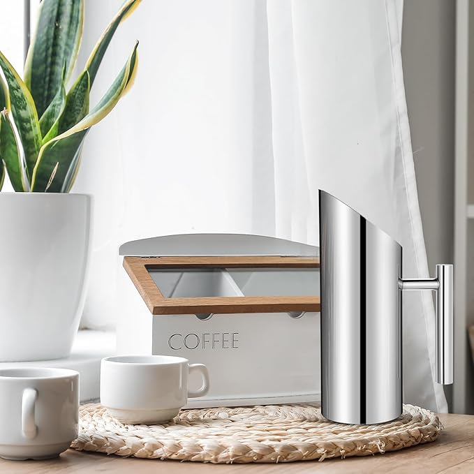 Funnymoom 3 Pack 35oz/1l Stainless Steel Water Pitcher Modern Metal Pitcher - Image 7