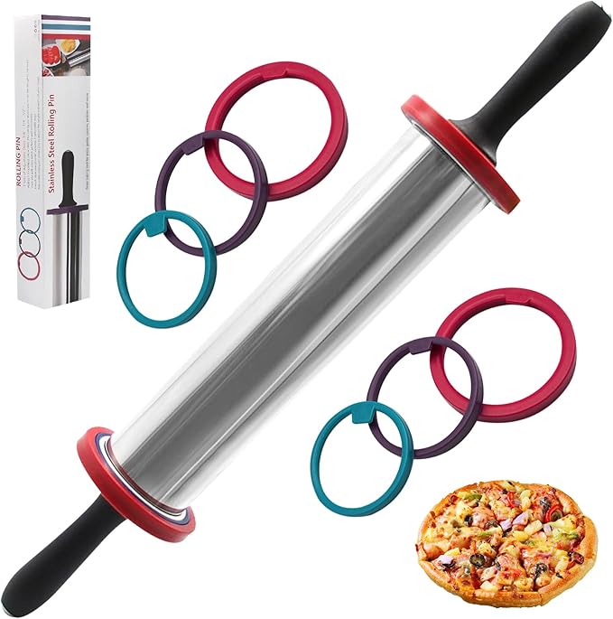 SHIKORI Rolling Pin, Adjustable Rolling Pin by SHIKORI