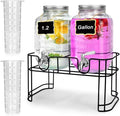 DD&HAPP Glass Drink Dispensers For Parties.1.2 Gallon Beverage Dispensers by DD%26HAPP
