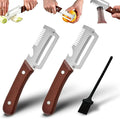 2PCS Multifunctional Vegetable Peeler, Upgrade 3-in-1 Wooden Handle Peelers by Unknown