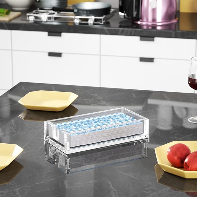 HIIMIEI Acrylic Napkin Holder for Bathroom, Acrylic Guest Towel Holder - Image 5