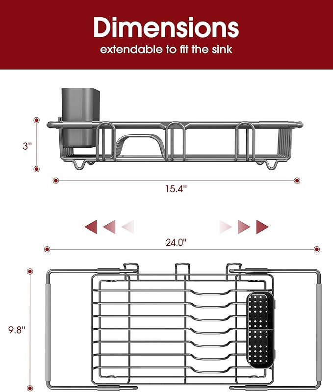 Sakugi Dish Drying Rack in Sink - Image 3