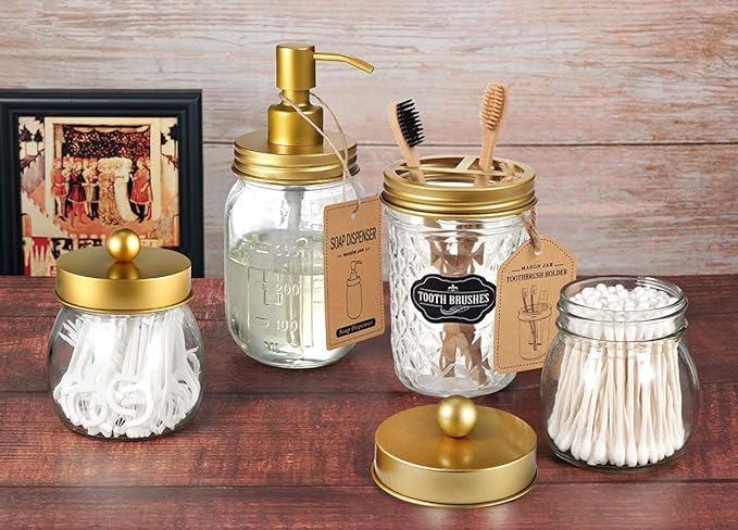 Amolliar Mason Jar Liquid Soap Dispenser -Rustproof Stainless Steel Farmhouse - Image 8