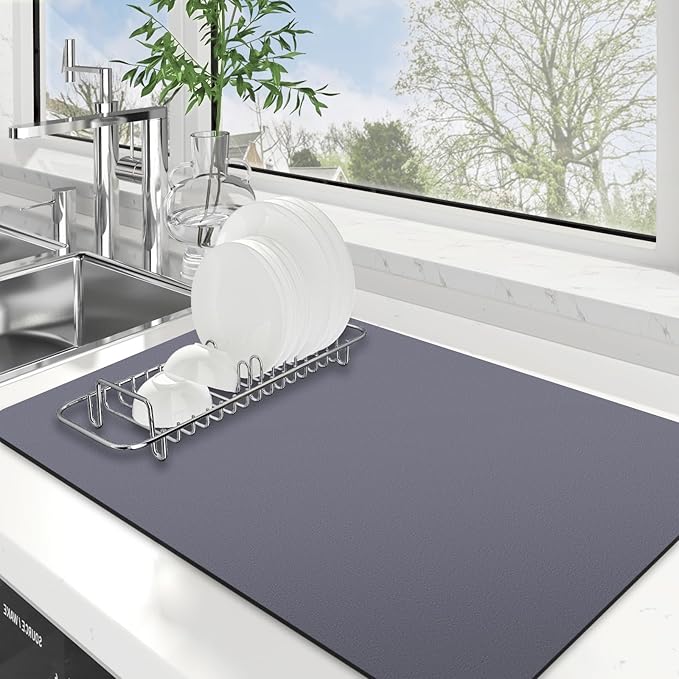 WISELIFE Dish Drying Mat Super Absorbent Drying Mat Large Dish Drying Mats by WiseLife