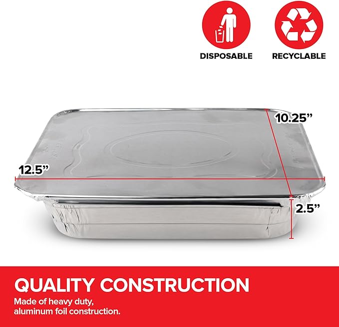 Stock Your Home 9 x 13 Disposable Aluminum Pans - Image 3