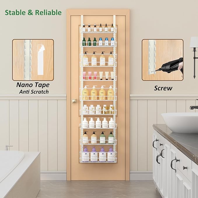 Churboro Over the Door Pantry Organizer Rack - Image 5