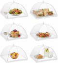 6 Pack Mesh Food Covers 17 Inch, Collapsible Umbrella Screen Covers by Winknowl