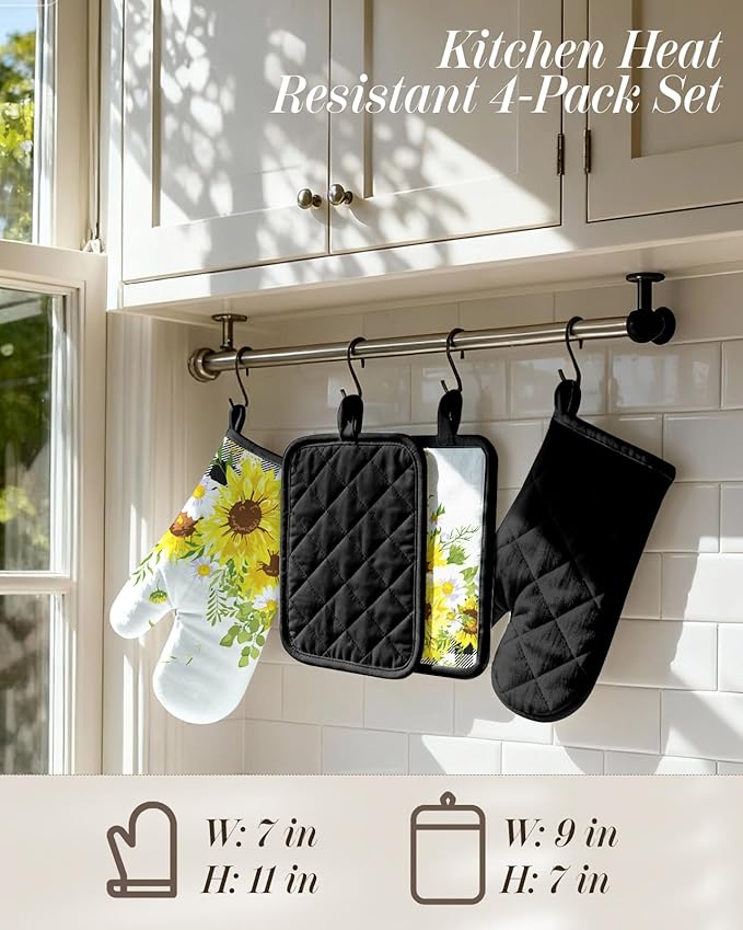 Miss Adola Cotton Oven Mitts and Pot Holders Sets - Image 4