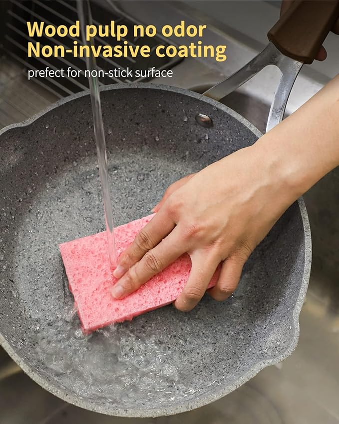 Kitchen Sponges, Heavy Duty Scrub Kitchen Sponge, Clean Tough Messes Without - Image 7