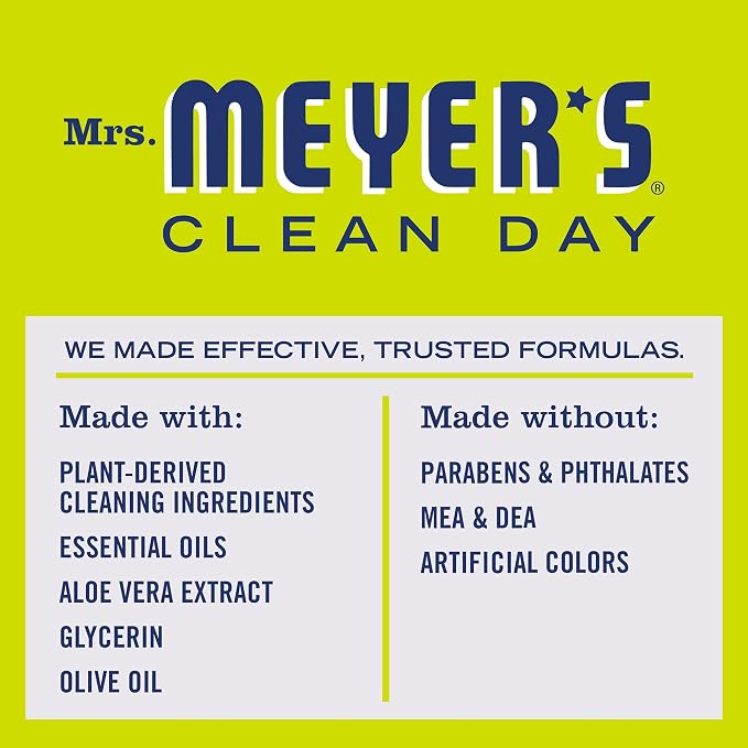 MRS. MEYER'S CLEAN DAY Dish Soap Peony 48oz & Hand Soap Lemon Verbena 33oz Refill Bundle