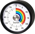 Searon Quiet Visual Timer with Magnet, Countdown Timer with Rainbow Disk and by Searon