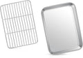 9 Inch Baking Sheet Pan with Rack Set, Joyfair Stainless Steel Toaster Oven by Joyfair