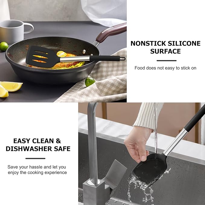TeamFar Kitchen Utensils, for Frying Mixing Draining Turning, Healthy & - Image 6