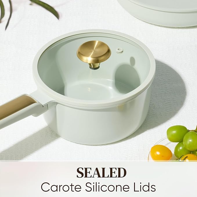CAROTE Ceramic Cookware Set Nonstick, Non-Toxic & PFAS-Free, Dishwasher - Image 5