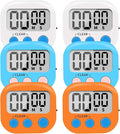 6 Pack Small Digital Kitchen Timer Magnetic Back and ON/Off Switch, Minute by LinkDm