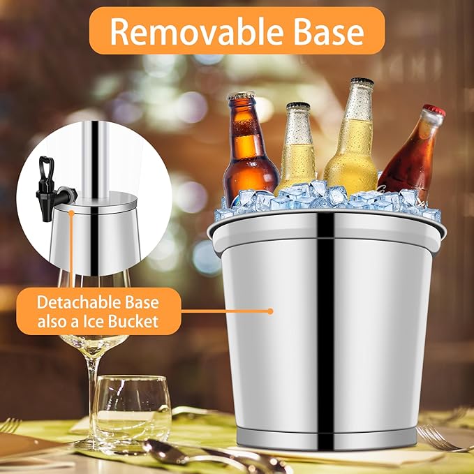 FULIYE Beverage Dispenser with Stand, Drink Dispensers - Image 3