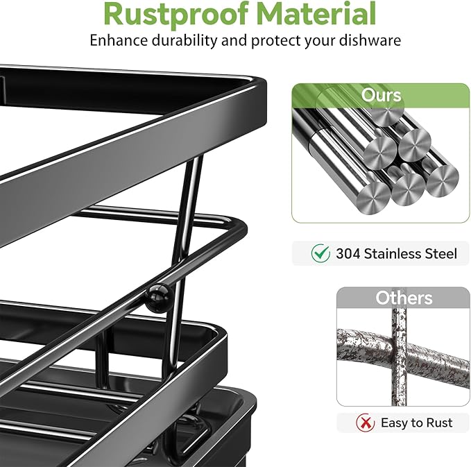 Ekisemio Dish Drying Rack for Kitchen Counter - Image 3