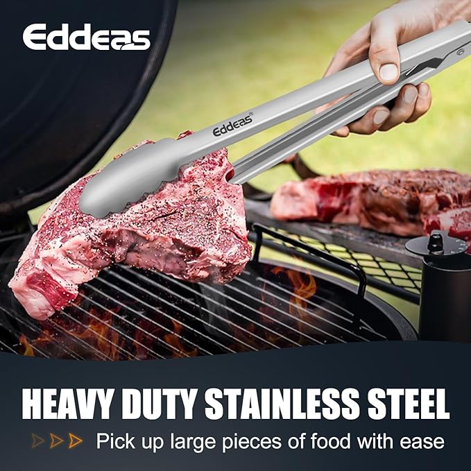Eddeas 2PCS 9inch Tongs for Cooking - Image 6
