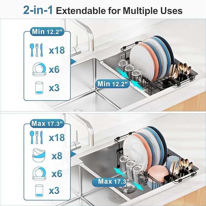 iSPECLE Small Sink Dish Drying Rack - Image 4