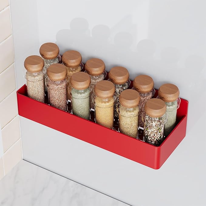 Mystozer Magnetic Spice Rack for Refrigerator, Kitchen Organizer and Storage - Image 2