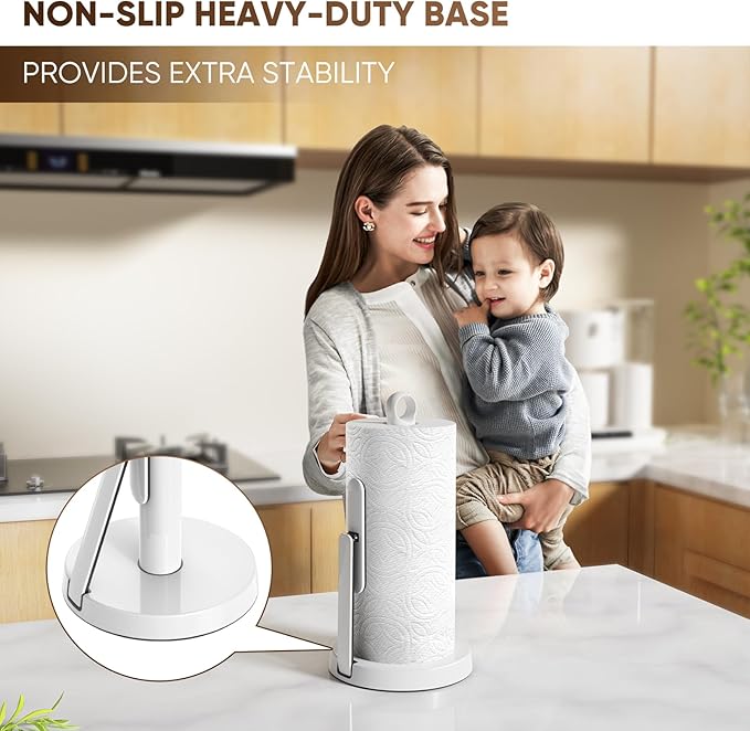 theaoo Heavy-Duty Stainless Steel Paper Towel Holder - Image 8