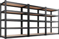 Set of 3 46" W Garage Shelving-2050 lbs 5 Tier Storage Shelves, Adjustable by Unknown